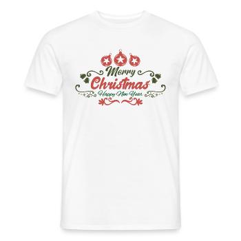Frohe Weihnachten. Frohes neues Jahr!!. Weihnachtsgeschenk. - Männer T-Shirt - Weiß - Vorne - AI Model Male 178 dark (178cm)