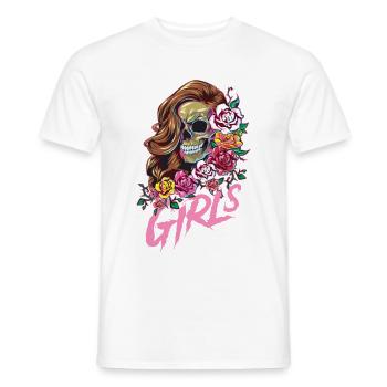 girls tour skeleton - Men's T-Shirt - white - Front - AI Model Male 178 dark (178cm)