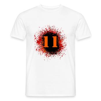 11 nombre de taches - T-shirt homme - blanc - Devant - AI Model Male 178 dark (178cm)