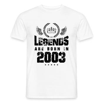 2003 legends born in - Männer T-Shirt - Weiß - Vorne - AI Model Male 178 dark (178cm)