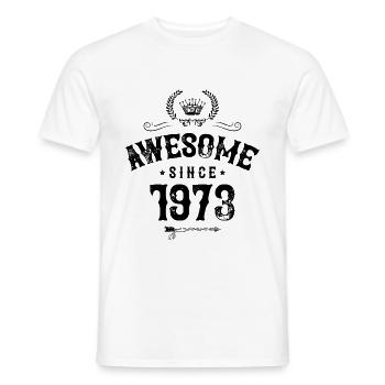 1973 awesome since - Männer T-Shirt - Weiß - Vorne - AI Model Male 178 dark (178cm)