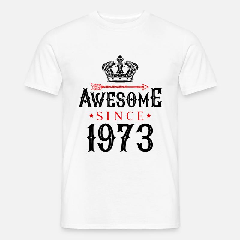 1973 awesome since - Männer T-Shirt - Weiß