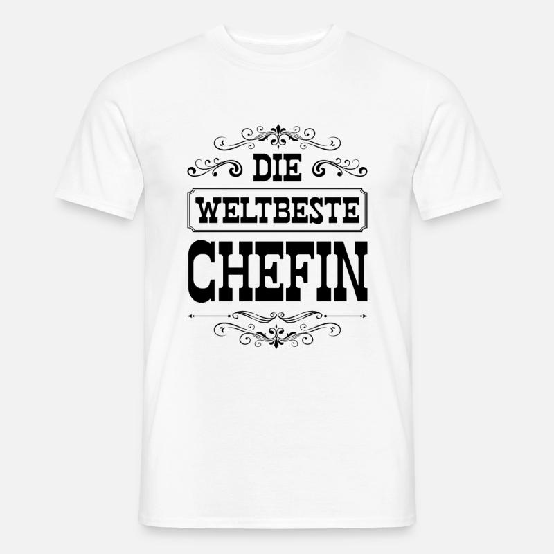 Weltbeste Chefin - Männer T-Shirt - Weiß