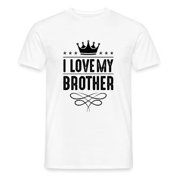 J’aime mon frère - T-shirt homme - blanc - Devant - AI Model Male 178 dark (178cm)