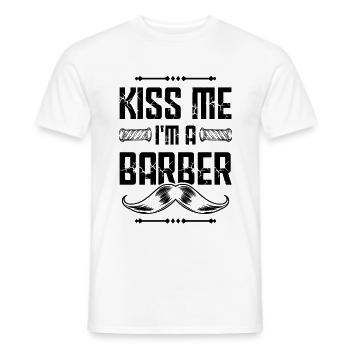 Küsse mich Barber - Männer T-Shirt - Weiß - Vorne - AI Model Male 178 dark (178cm)