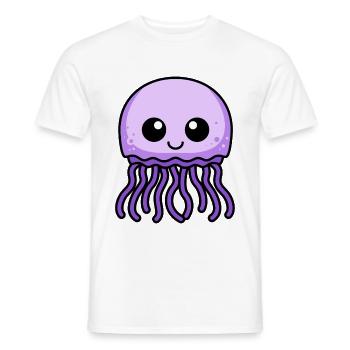 Jellyfish Comic Animal - Men's T-Shirt - white - Front - AI Model Male 178 dark (178cm)