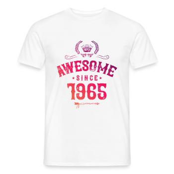 1965 awesome since - Männer T-Shirt - Weiß - Vorne - AI Model Male 178 dark (178cm)