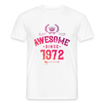 1972 génial depuis - T-shirt homme - blanc - Devant - AI Model Male 178 dark (178cm)