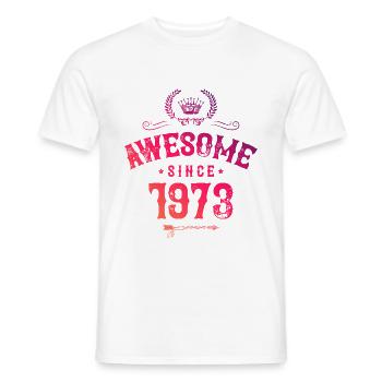 1973 awesome since - Männer T-Shirt - Weiß - Vorne - AI Model Male 178 dark (178cm)