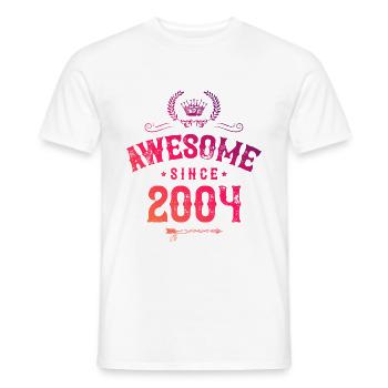 2004 génial depuis - T-shirt homme - blanc - Devant - AI Model Male 178 dark (178cm)
