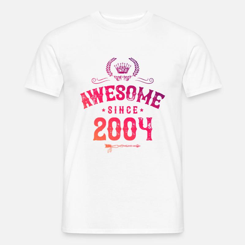 2004 awesome since - Männer T-Shirt - Weiß
