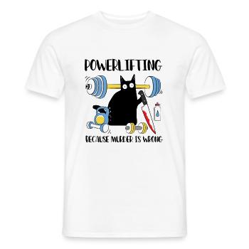 Dynamophilie parce que le meurtre est un mauvais chat - T-shirt homme - blanc - Devant - AI Model Male 178 dark (178cm)