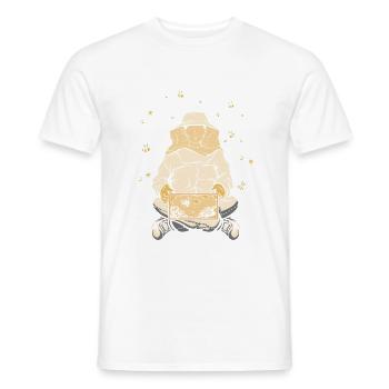 Imker Yoga - Männer T-Shirt - Weiß - Vorne - AI Model Male 178 dark (178cm)