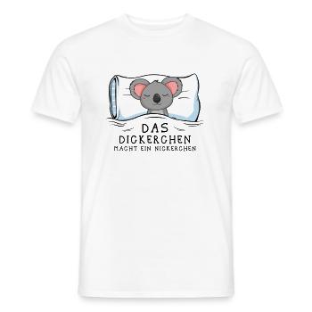 Dickerchen macht Nickerchen Koala - Männer T-Shirt - Weiß - Vorne - AI Model Male 178 dark (178cm)