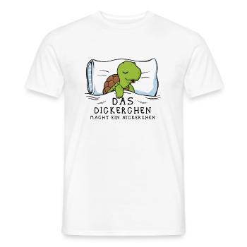 Dickerchen macht Nickerchen Schildkröte - Männer T-Shirt - Weiß - Vorne - AI Model Male 178 dark (178cm)