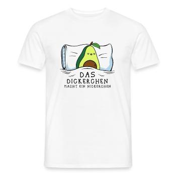 Dickerchen macht Nickerchen Avocado - Männer T-Shirt - Weiß - Vorne - AI Model Male 178 dark (178cm)