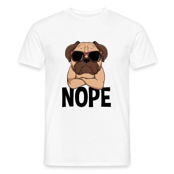 Nope Carlin Chien Nope Simple Nope - T-shirt homme - blanc - Devant - AI Model Male 178 dark (178cm)