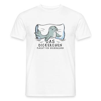 Dickerchen macht Nickerchen Robbe - Männer T-Shirt - Weiß - Vorne - AI Model Male 178 dark (178cm)
