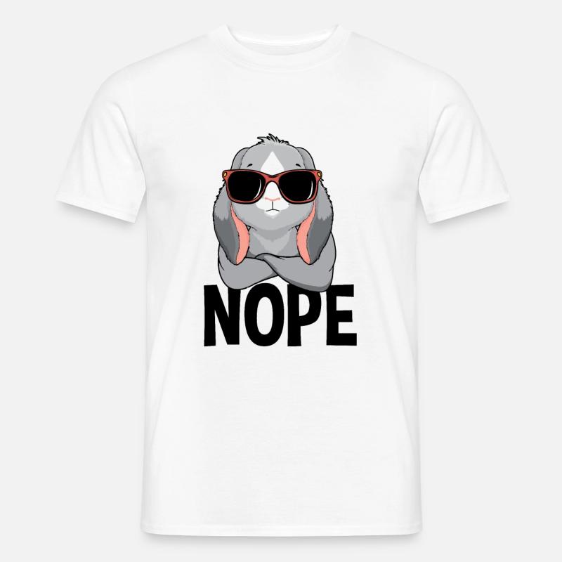 Nope Rabbit Nope Simple Nope - Männer T-Shirt - Weiß