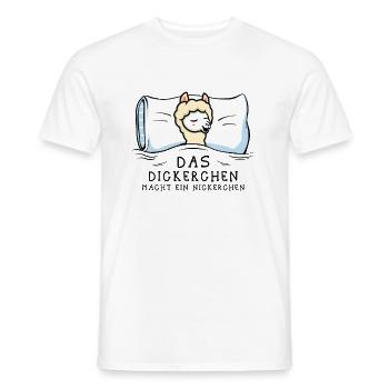 Dickerchen macht Nickerchen Lama - Männer T-Shirt - Weiß - Vorne - AI Model Male 178 dark (178cm)