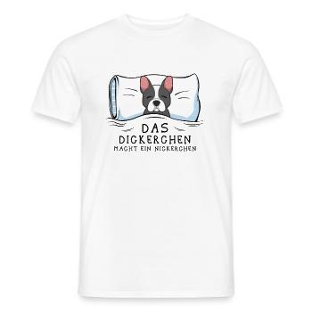 Dickerchen macht Nickerchen Bulldogge - Männer T-Shirt - Weiß - Vorne - AI Model Male 178 dark (178cm)