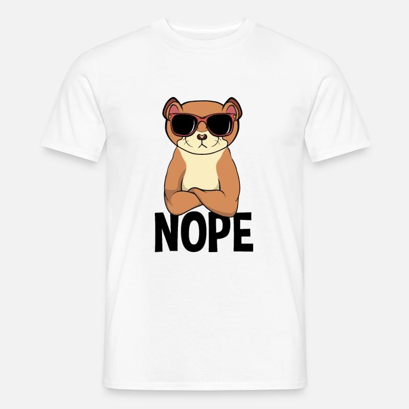 Nope Wiesel Nö Einfach Nö - Men's T-Shirt - white