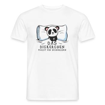 Dickerchen macht Nickerchen Panda - Männer T-Shirt - Weiß - Vorne - AI Model Male 178 dark (178cm)