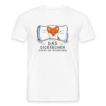 Dickerchen macht Nickerchen Fuchs - Männer T-Shirt - Weiß - Vorne - AI Model Male 178 dark (178cm)