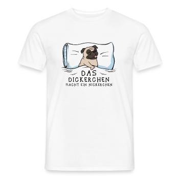 Dickerchen macht Nickerchen Mops - Männer T-Shirt - Weiß - Vorne - AI Model Male 178 dark (178cm)