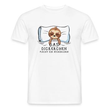 Dickerchen macht Nickerchen Faultier - Männer T-Shirt - Weiß - Vorne - AI Model Male 178 dark (178cm)