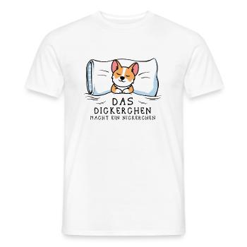 Dickerchen macht Nickerchen Corgi - Männer T-Shirt - Weiß - Vorne - AI Model Male 178 dark (178cm)