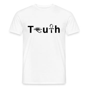 Egypte Ankh Horusauge Vérité - T-shirt homme - blanc - Devant - AI Model Male 178 dark (178cm)