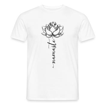 Namaste Lotus Kundalini Yoga Yogi Cadeau - T-shirt homme - blanc - Devant - AI Model Male 178 dark (178cm)