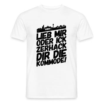 Berlin Berliner Lustige Sprüche Mundart Kommode - Männer T-Shirt - Weiß - Vorne - AI Model Male 178 dark (178cm)
