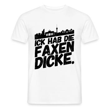 Berlin Berliner Lustige Sprüche Mundart Faxen - Männer T-Shirt - Weiß - Vorne - AI Model Male 178 dark (178cm)