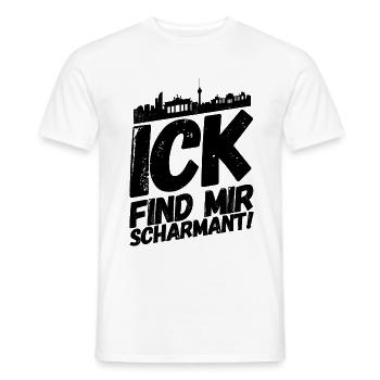 Berlin Berliner Lustige Sprüche Mundart Charmant - Männer T-Shirt - Weiß - Vorne - AI Model Male 178 dark (178cm)