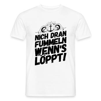 Plattdeutsch Sprüche Norddeutschland Fummeln - Männer T-Shirt - Weiß - Vorne - AI Model Male 178 dark (178cm)