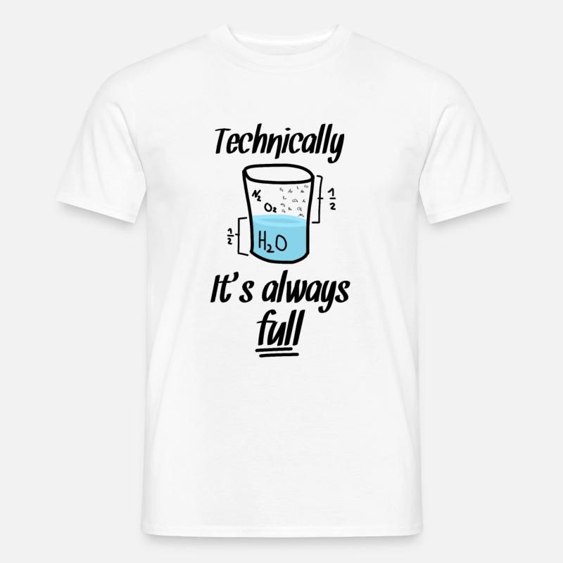 Nerd Nerds Chemie Spruch Glas - Männer T-Shirt - Weiß
