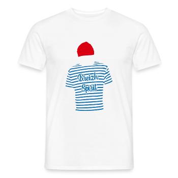Breizh Geist Bretonischer Geist - Männer T-Shirt - Weiß - Vorne - AI Model Male 178 dark (178cm)