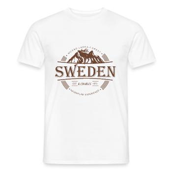 Schweden-Sweden - Männer T-Shirt - Weiß - Vorne - AI Model Male 178 dark (178cm)