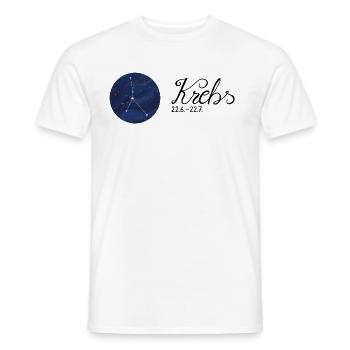 Sternzeichen Krebs Tierkreiszeichen Astrologie - Männer T-Shirt - Weiß - Vorne - AI Model Male 178 dark (178cm)