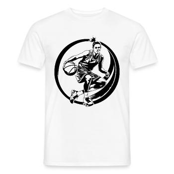 Basketteur Basketteur Basketteur Silhouette - T-shirt homme - blanc - Devant - AI Model Male 178 dark (178cm)