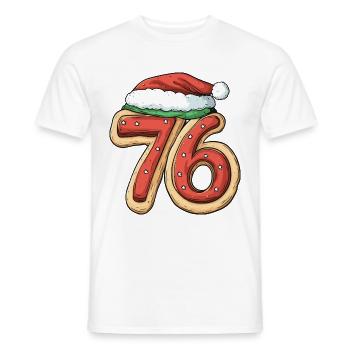 76 Nombre Noël - T-shirt homme - blanc - Devant - AI Model Male 178 dark (178cm)