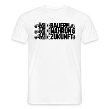 Keine Bauern, keine Nahrung, keine Zukunft - Männer T-Shirt - Weiß - Vorne - AI Model Male 178 dark (178cm)