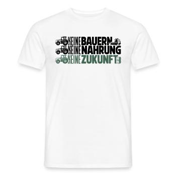 Keine Bauern, keine Nahrung, keine Zukunft. - Männer T-Shirt - Weiß - Vorne - AI Model Male 178 dark (178cm)