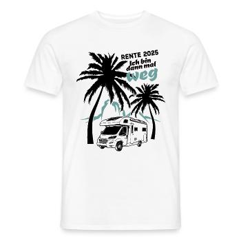 Camper Rente 2025 - Ich bin dann mal weg - Männer T-Shirt - Weiß - Vorne - AI Model Male 178 dark (178cm)