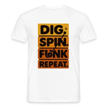 Funk Disque Vinyle Collector Musique Rétro - T-shirt homme - blanc - Devant - AI Model Male 178 dark (178cm)