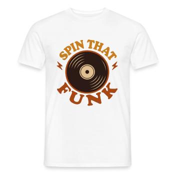 Funk Disque Vinyle Collector Musique Rétro - T-shirt homme - blanc - Devant - AI Model Male 178 dark (178cm)