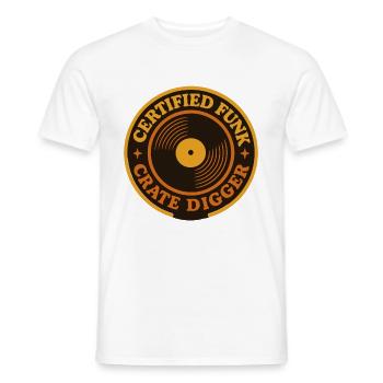 Funk Disque Vinyle Collector Musique Rétro - T-shirt homme - blanc - Devant - AI Model Male 178 dark (178cm)
