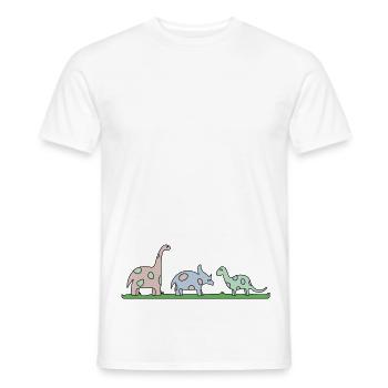 Dino - Männer T-Shirt - Weiß - Vorne - AI Model Male 178 dark (178cm)